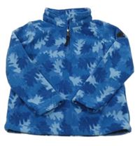 Modrá vzorovaná fleecová mikina s rolákem Tog 24