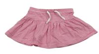 Růžovo-bílá pruhovaná kolová sukně Dopodopo