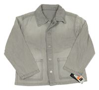 Nové - Šedá riflová košilová bunda Dunnes