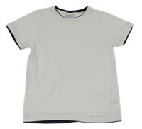 Bílo-tmavomodré tričko Young Idols