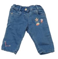 Modré teplákové rifle s výšivkou C&A