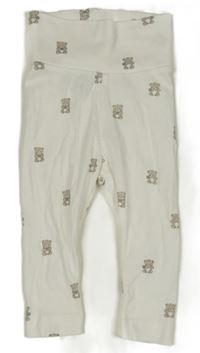 Bílé legíny s medvídky H&M
