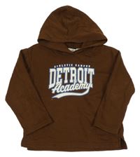 Čokoládová mikina s nápisem a kapucí H&M