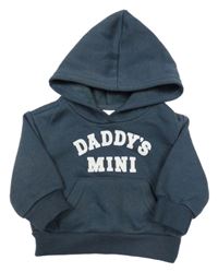 Tmavomodrošedá mikina s nápisem a kapucí Cozy Cub