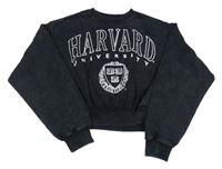 Černá crop oversize mikina s nápisem M&S
