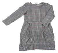 Černo-bílo-růžové kostkované šaty H&M