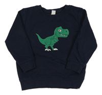 Tmavomodrá mikina s dinosaurem Topolino