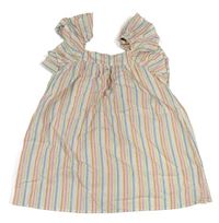Bílo-barevné pruhované šaty s volánky H&M