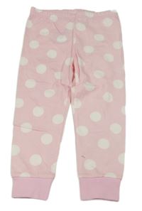 Světlerůžovo-bílé puntíkaté pyžamové kalhoty Mothercare