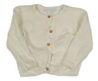 Smetanový vzorovaný propínací svetr the little white company