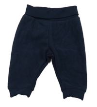 Tmavomodré fleecové kalhoty H&M