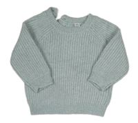 Světlemodrý melírovaný žebrovaný svetr M&S