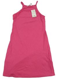 Nové - tmavorůžové žebrované šaty Peacocks