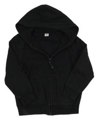 Černá propínací mikina s kapucí Tu