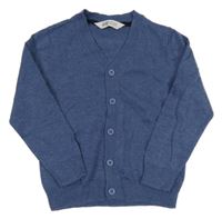 Modrý melírovaný propínací svetr H&M
