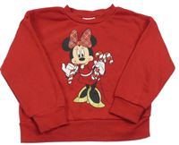 Červená mikina s Minnie Disney