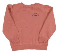 Skořicová mikina s nápisy KIABI