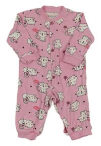 Růžový overal s kočičkami necix's
