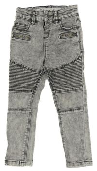 Šedé plísňové skinny rifle Denim Co.