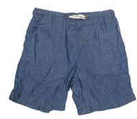 Modré plátěné kraťasy riflového vzhledu Next