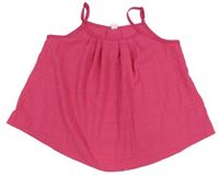 Tmavorůžový mačkaný halenkový top SHEIN