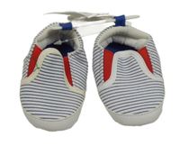 Nové - bílo-modré pruhované mokasíny Debenhams vel. 15