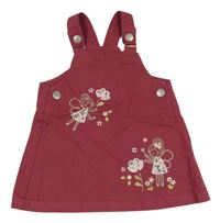 Světlevínové riflové šaty s vílami