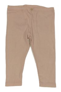 Světlerůžové žebrované legíny ZARA