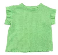 Zelené tričko s volánky Primark