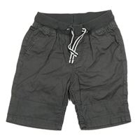 Tmavošedé plátěné kraťasy s úpletovým pasem H&M