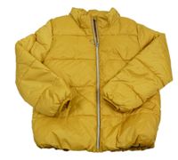 Hořčicová šusťáková zimní bunda H&M