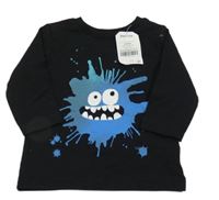 Nové - Černé triko s příšerkou Next