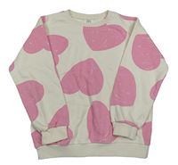 Smetanová mikina se srdíčky Zara