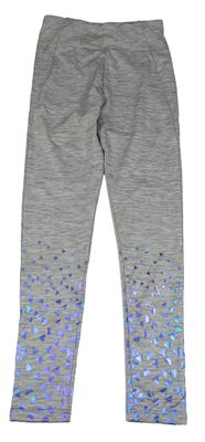 Šedé melírované sportovní legíny s trojúhelníky Dunnes