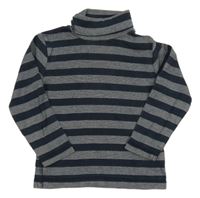 Tmavomodro-bílý pruhovaný rolák Kiabi