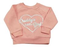 Růžová mikina se srdcem s nápisem Primark