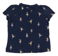 Tmavomodré tričko s baletkami M&S