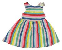 Nové - Barevné pruhované bavlněné šaty Primark