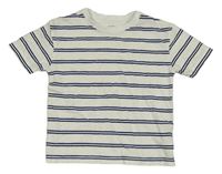 Bílo-tmavomodré pruhované tričko John Lewis