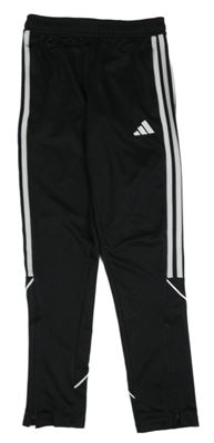 Černé sportovní funkční tepláky s logem Adidas