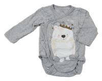 Šedé melírované zavinovací body s medvědem H&M