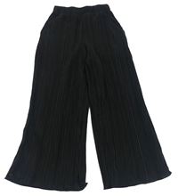 Černé plisované culottes kalhoty 