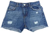 Modré riflové kraťasy s prošoupáním Denim Co.