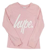 Světlerůžové triko s logem Hype 