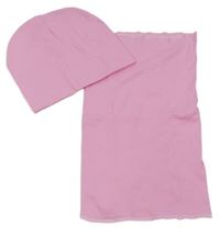2 set - Růžová čepice + nákrčník 