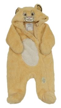 Vanilková kožešinová zateplená kombinéza s kapucí - Simba Primark