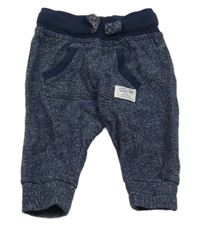 Tmavomodré melírované tepláky s nášivkou Mothercare