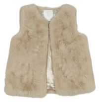 Světlebéžová kožešinová podšitá vesta Matalan