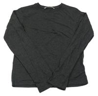 Antracitové melírované triko 