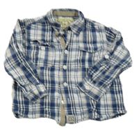 Modro-bílá kostkovaná košile Matalan